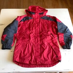 Columbia Red Grey Core Interchange Coat Jacket Small